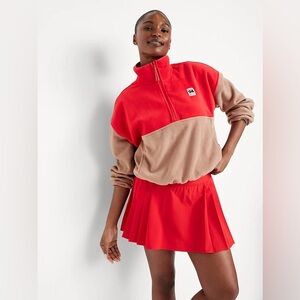 Old Navy Oversized Performance Microfleece Cropped Half Zip Pullover Size Small